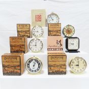 7 Vintage Alarm Clocks, Westclox, Sentinel & other