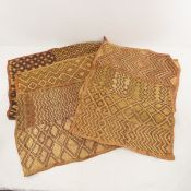 5 Pieces Congolese Raffia Palm Leaf Kuba Cloth