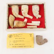 European-Made Clay Trade Pipes, Bowls & Stems