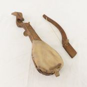 Hand Carved Balkan Gusle, One String Violin & Bow