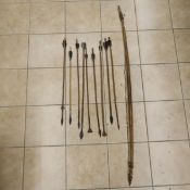 Handmade African Bow & 9 Steel Tip Arrows