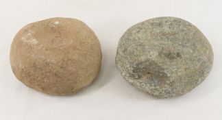 2 Discoidal or Chunkey Game Rolling Stones, MN