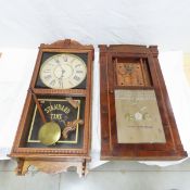 Antique Gilbert Observatory & H. Welton Wall Clock