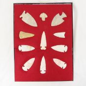 11 Woodland era OH or IL Stone Points in Riker Box