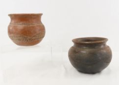 2 Handmade African Clay Baule Bowls