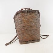 Southeast Asian Hand Woven Wicker Backpack