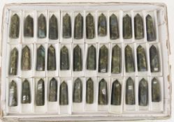 Collection of 36 Labradorite Crystal Points