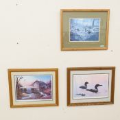 David Mass & 2 Leo Stans Wildlife Prints Framed