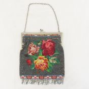Antique Beaded Floral Purse in Riker Box