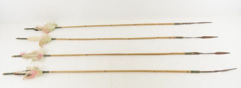 4 Indonesian Steel Tip Bamboo Fishing Arrows