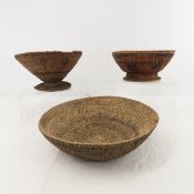 3 Zambian Mbunda, Lozi Tribe Makenge Bush Baskets