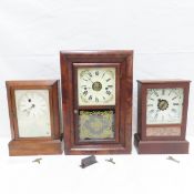 3 Antique Mantel Clocks -Seth Thomas, Daniel Pratt