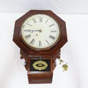 Antique Ansonia Octagon Regulator Wall Clock