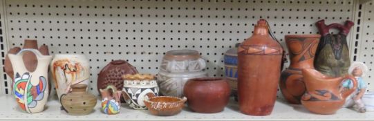 Native & Southwestern Pottery, some signed
