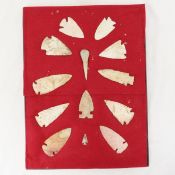 13 Woodland era OH or IL Stone Points in Riker Box