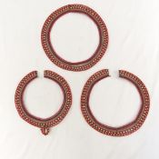 3 African Maasai Beaded Collar Necklaces