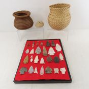 Modern Stone Points & American Woven Baskets