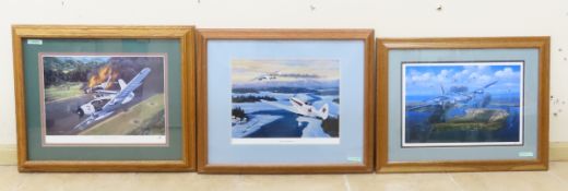 3 Framed WWII Aviation Prints by Stan Stokes