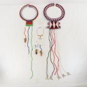 2 African Mosaic Beaded Wedding Collars
