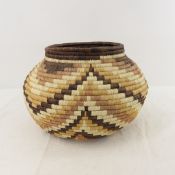 South African Zulu Hand Woven Wicker Basket
