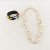 Beaded Leather Mali African Bracelet