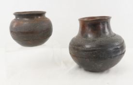 Handmade African Clay Baule Water Vessel & Bowl