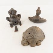 3 Vintage Peruvian Whistling Vessels