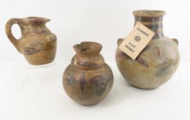 3 Modern Handmade Zambesi Clay Vessels