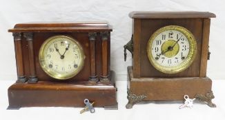 2 Antique Sessions 8 Day Cathedral Gong Clocks