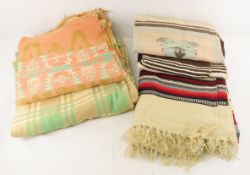 5 Vintage Mexican Rugs & Blankets