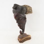 Hand Carved West African Wood Yoruba Mask