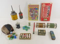 Vintage Rollerskate Key, Marbles, Oil Cans & More