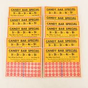 15 Unpunched Candy Bar Special Gambling Cards