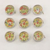 9 Japan Dexterity Puzzle charms - all mirror back