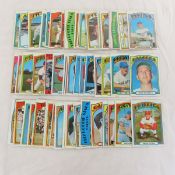 55 + 1972 Topps Baseball cards with Stars