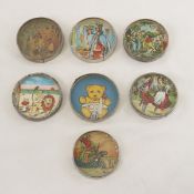 7 Vintage Mirror Back Dexterity Puzzles