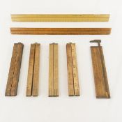 Vintage Folding Rulers & 3 Sided Rulers
