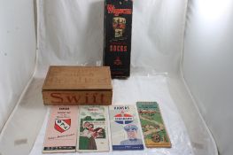 2 Antique Advertising Boxes, 4 Signal + Gas Maps