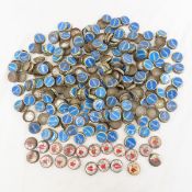 Vintage Hamm's Crown Bottle Caps, White & Blue