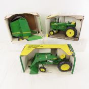 3 Ertl John Deere Tractors, Baler, Loader & more