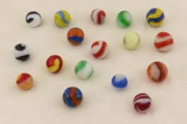 17 Akro Agate Corkscrew Marbles