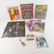 The Beatles Guitar Brooch, Harmonica & Sheet Music