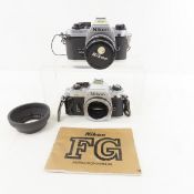 Nikon FG & FG-20 35mm Film Cameras & 50mm f/1.8