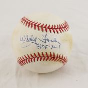 Whitey Ford Autographed Baseball in case