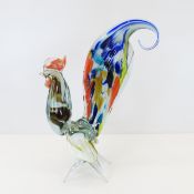 Colorful Decorative Murano Glass Style Rooster