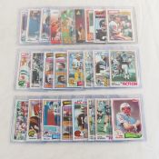25 70s & 80s Topps Football cards with Stars