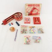 Vintage Marbles & packages, Sure Shot Marble game