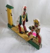 Antique Black Americana Wood Whirligig