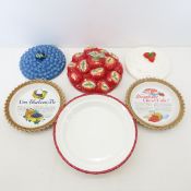 3 Ceramic Pie Dishes with Lids, Pfaltzgraff & More