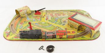 Marx Tin Market Street Station Train set